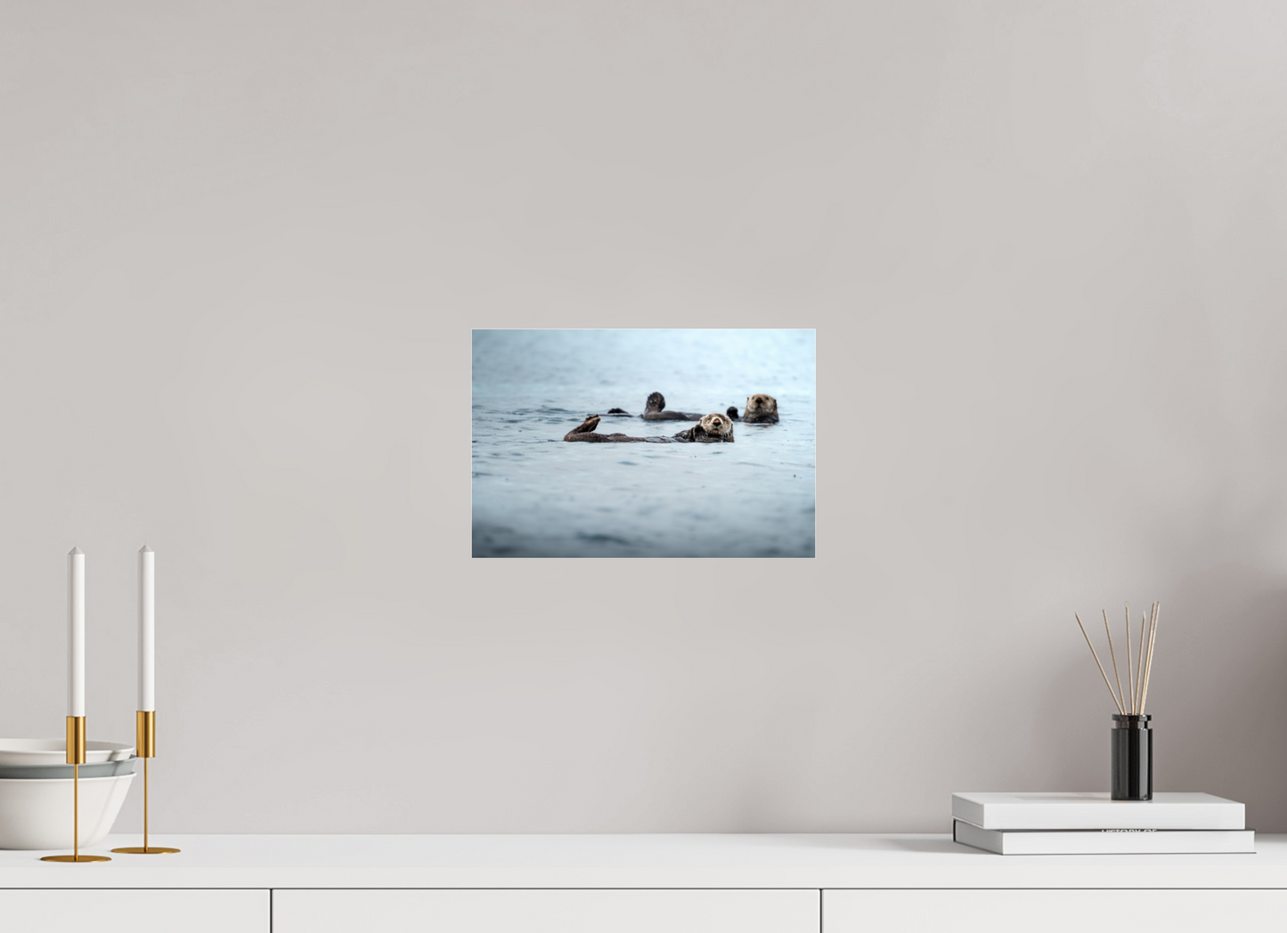 The floating pair - Otters in British Columbia