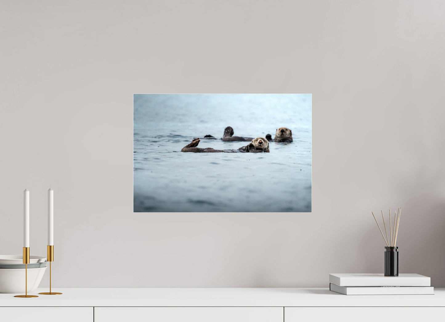 The floating pair - Otters in British Columbia