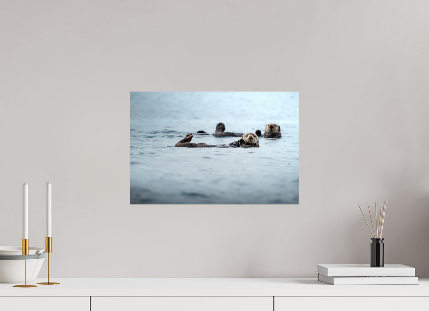 The floating pair - Otters in British Columbia