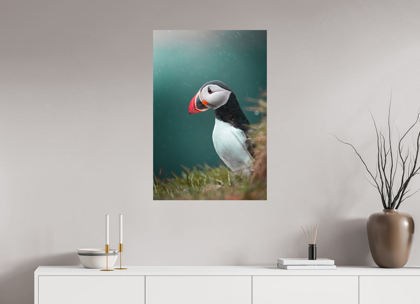 Windswept Watcher – Puffin in Iceland