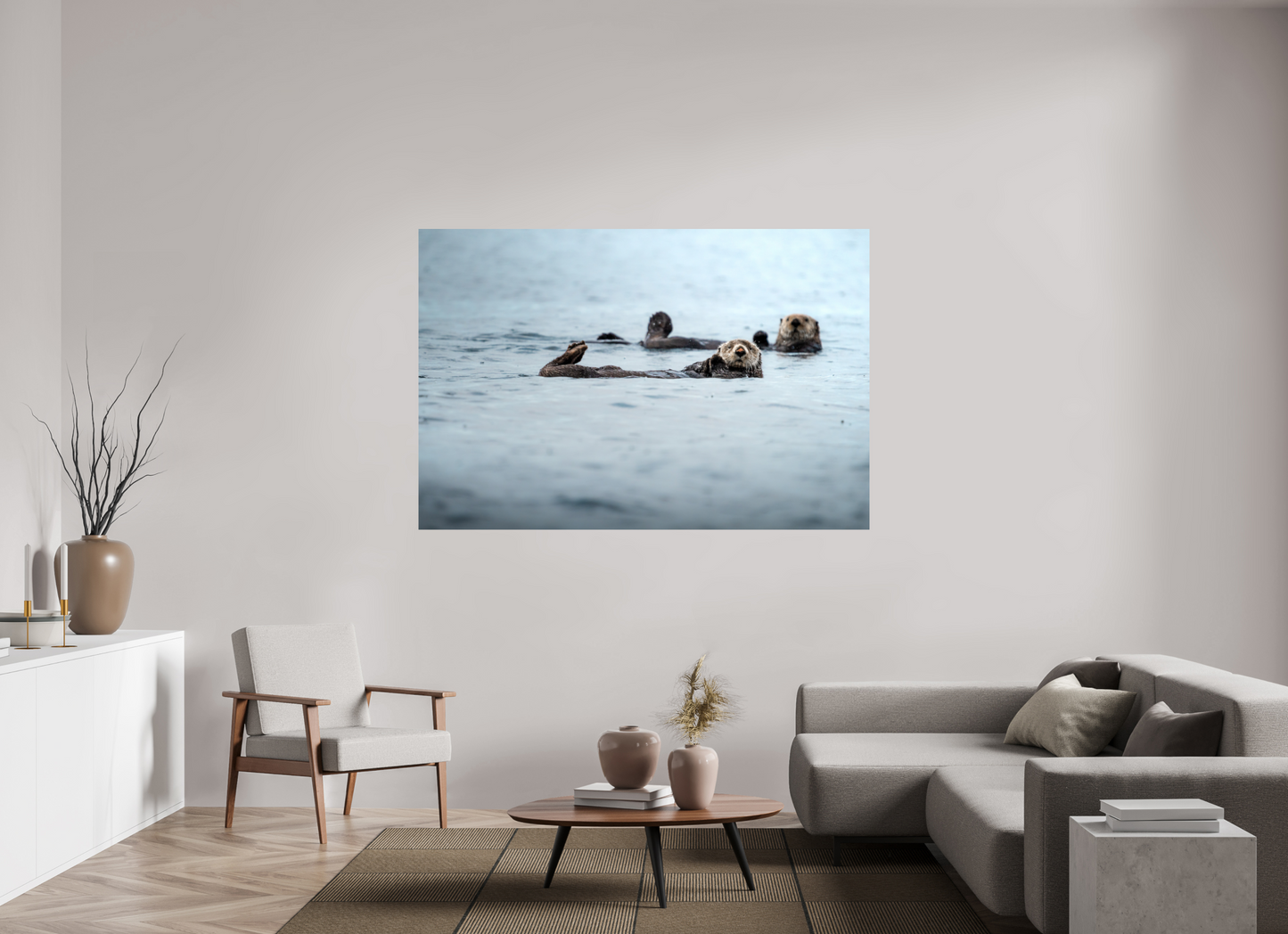 The floating pair - Otters in British Columbia