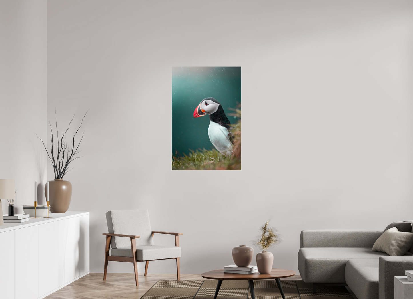 Windswept Watcher – Puffin in Iceland