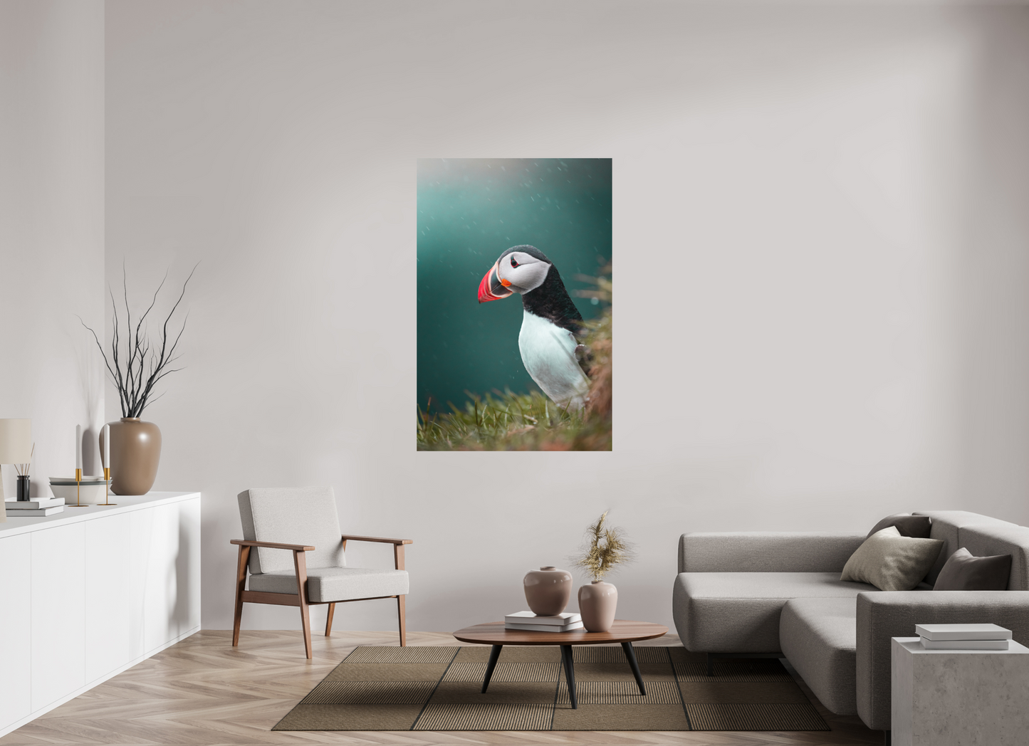 Windswept Watcher – Puffin in Iceland