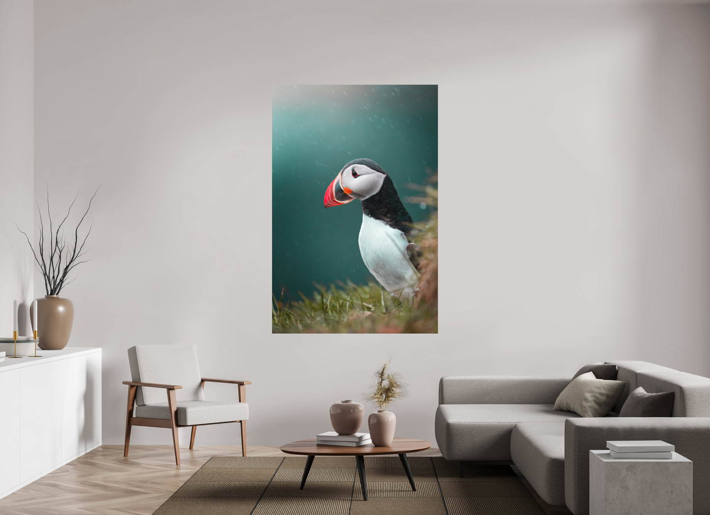 Windswept Watcher – Puffin in Iceland