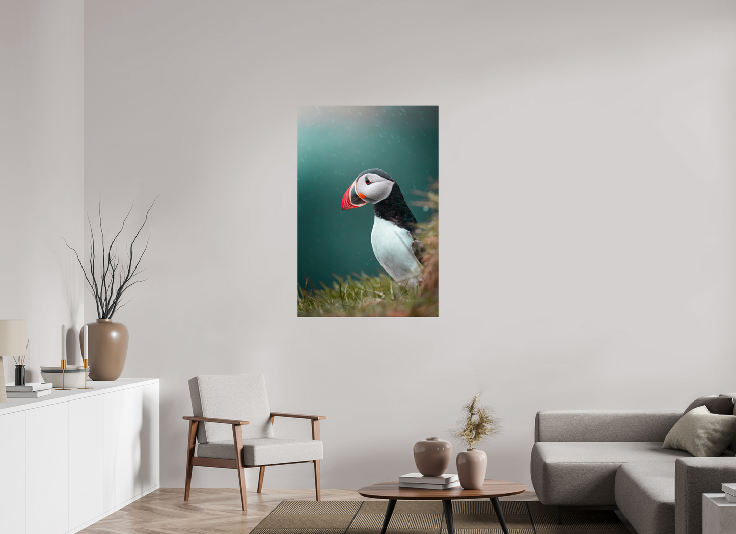Windswept Watcher – Puffin in Iceland