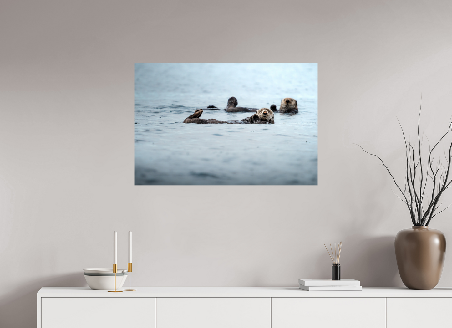 The floating pair - Otters in British Columbia