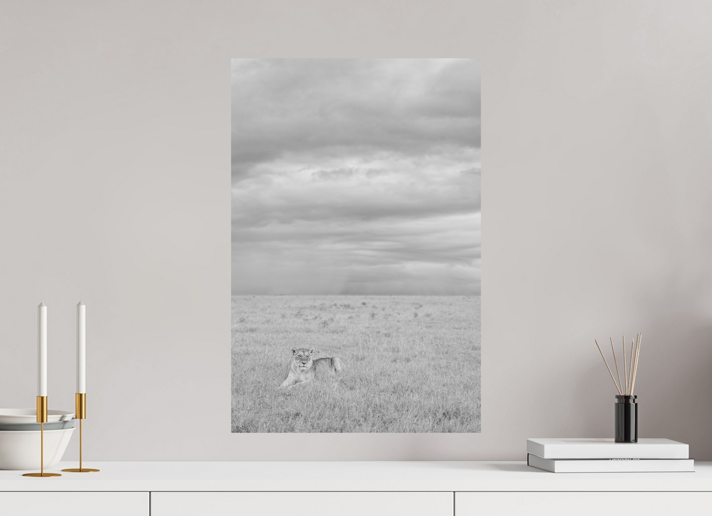 “Alone in the Vastness” – Lioness in the Serengeti