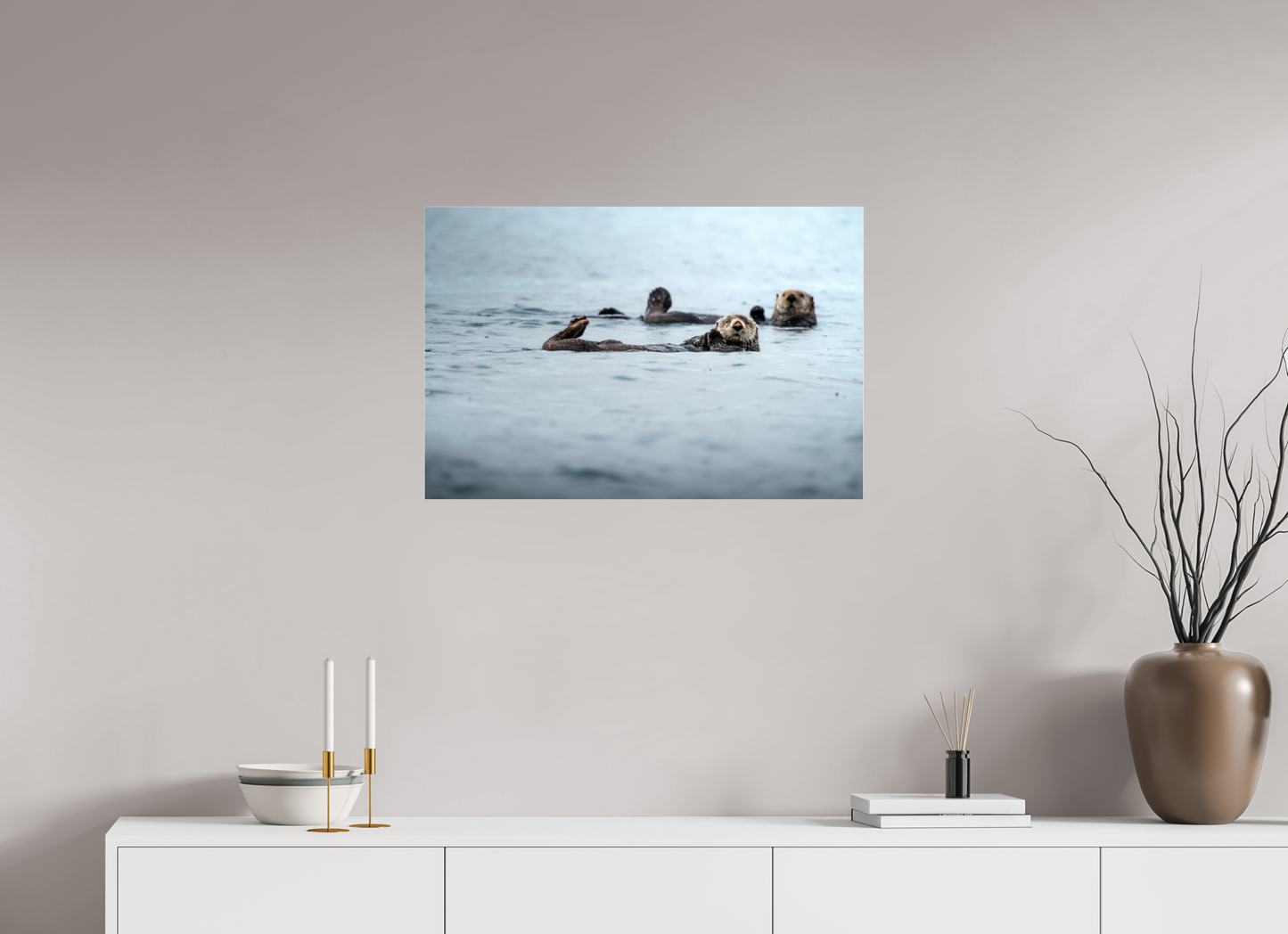 The floating pair - Otters in British Columbia