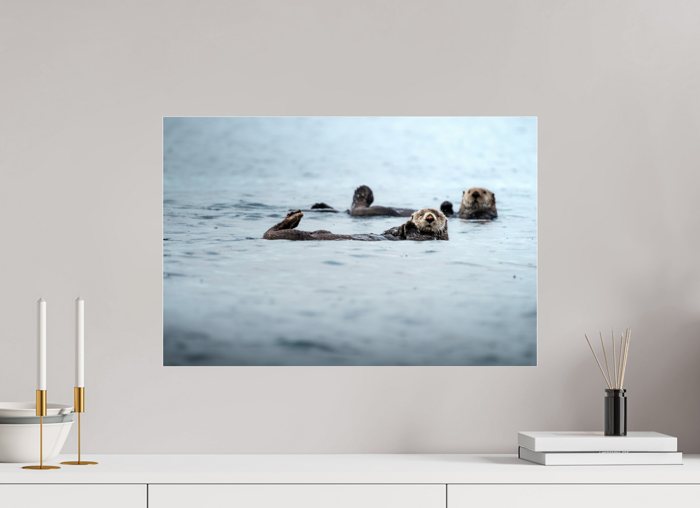 The floating pair - Otters in British Columbia