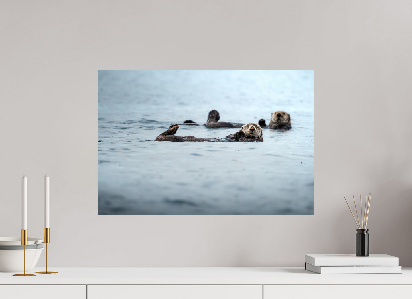 The floating pair - Otters in British Columbia