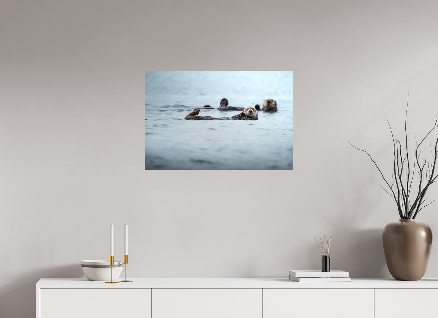 The floating pair - Otters in British Columbia